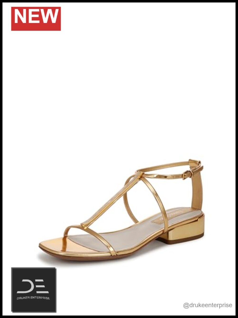 Franco Sarto Heeled Sandals Ankle Strap Block Heel Leather/Faux Leather